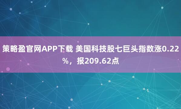策略盈官网APP下载 美国科技股七巨头指数涨0.22%，报209.62点